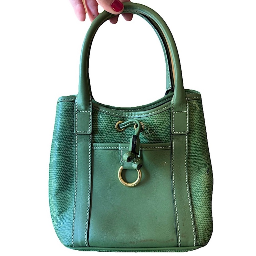 Lancel Leather Bucket Handbag